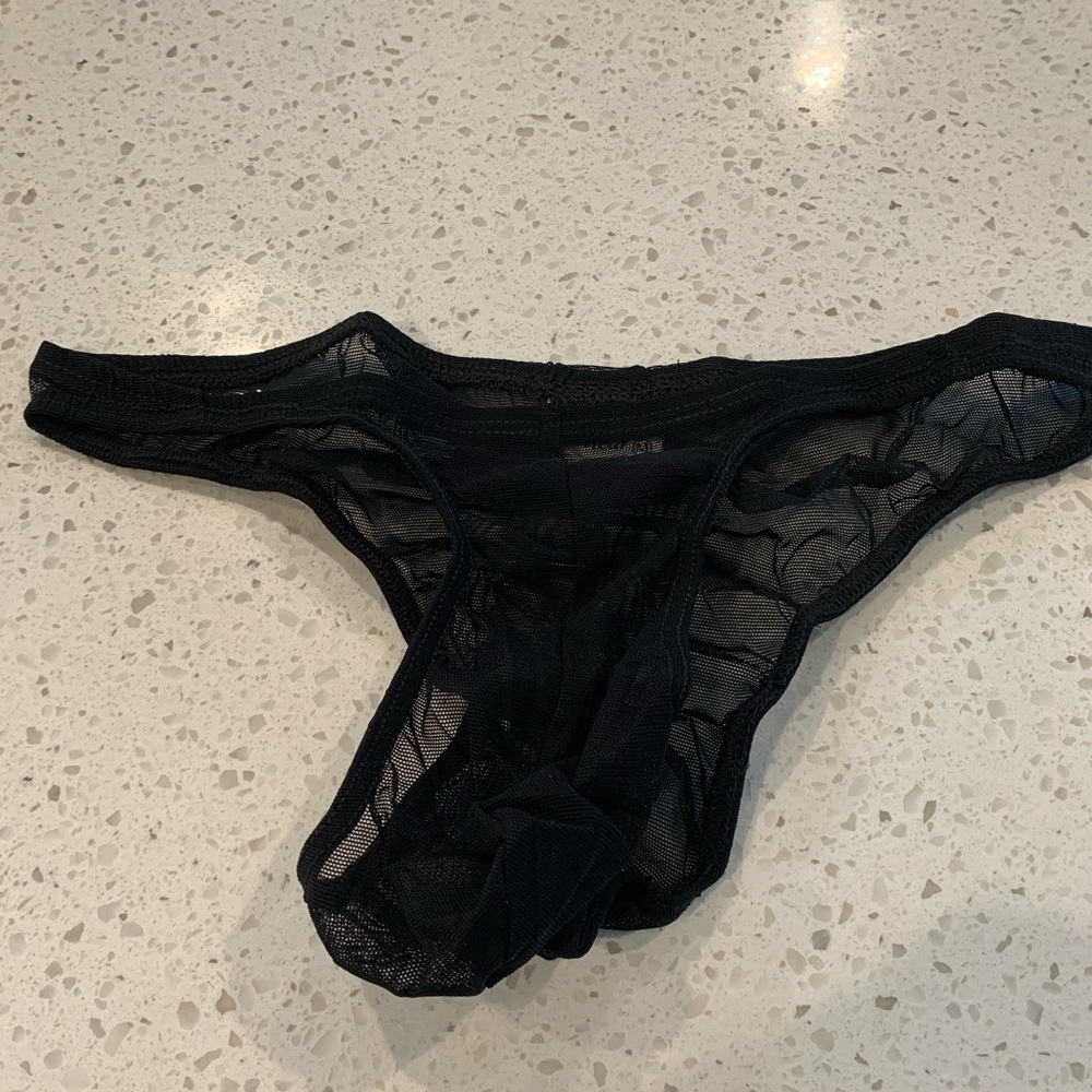 Sheer Bikini Brief Black. B057* - Picture 7 of 9